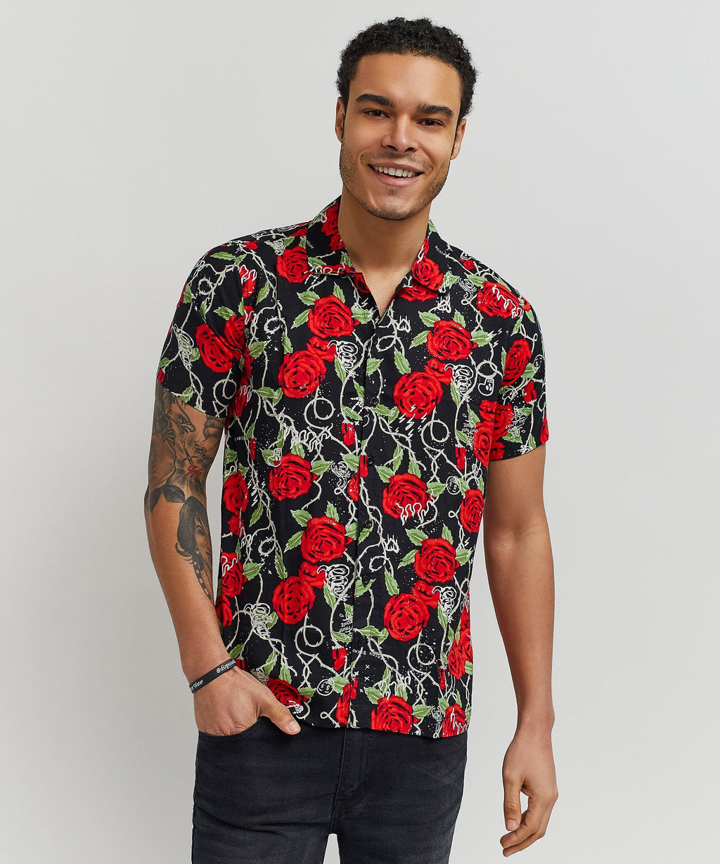 Harper Shirt Allover Print Short Sleeve Button Down Shirt
